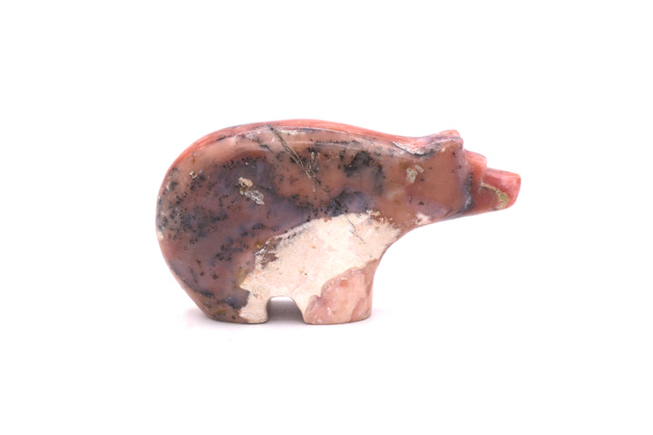 Pink Andean Opal Bear Carving