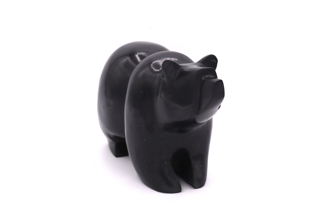 Black Onyx Bear Carving