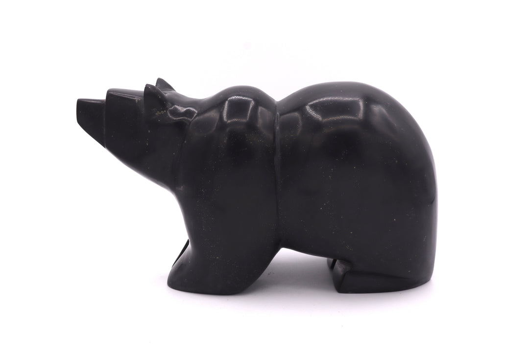 Black Onyx Bear Carving