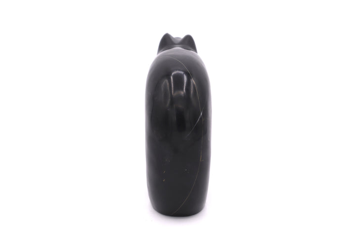 Black Onyx Bear Carving with Sterling Silver Sunface Inlay