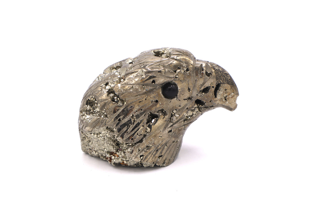 Pyrite Eagle Head Carving