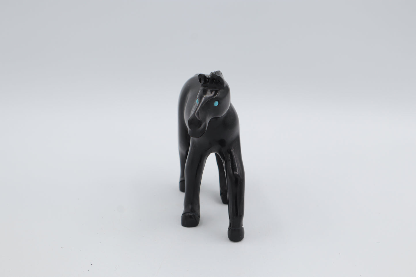 Black Onyx Horse Carving