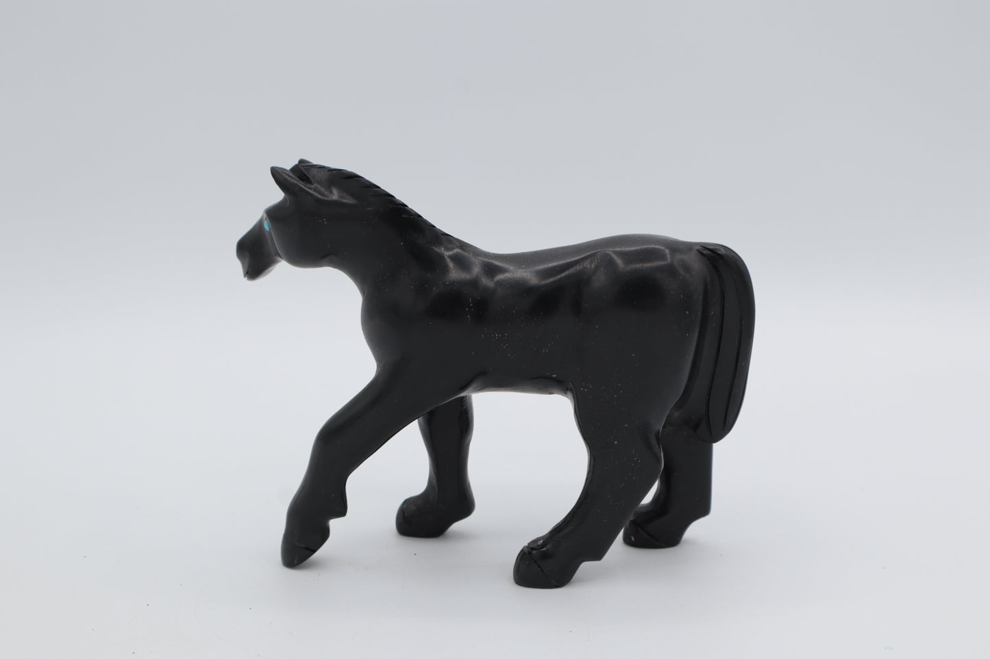 Black Onyx Horse Carving