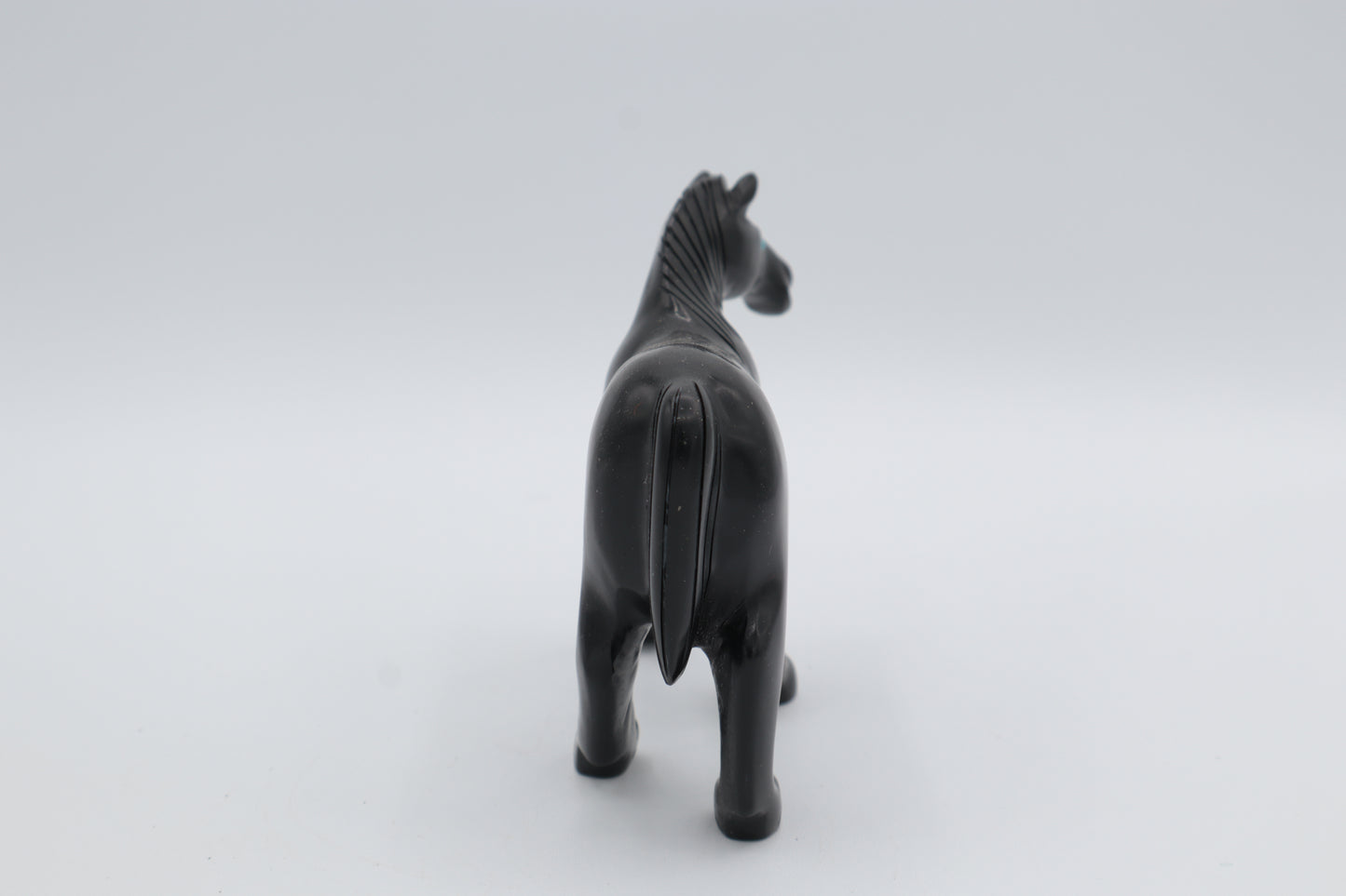 Black Onyx Horse Carving