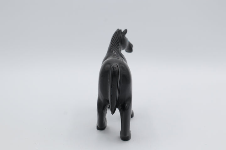 Black Onyx Horse Carving