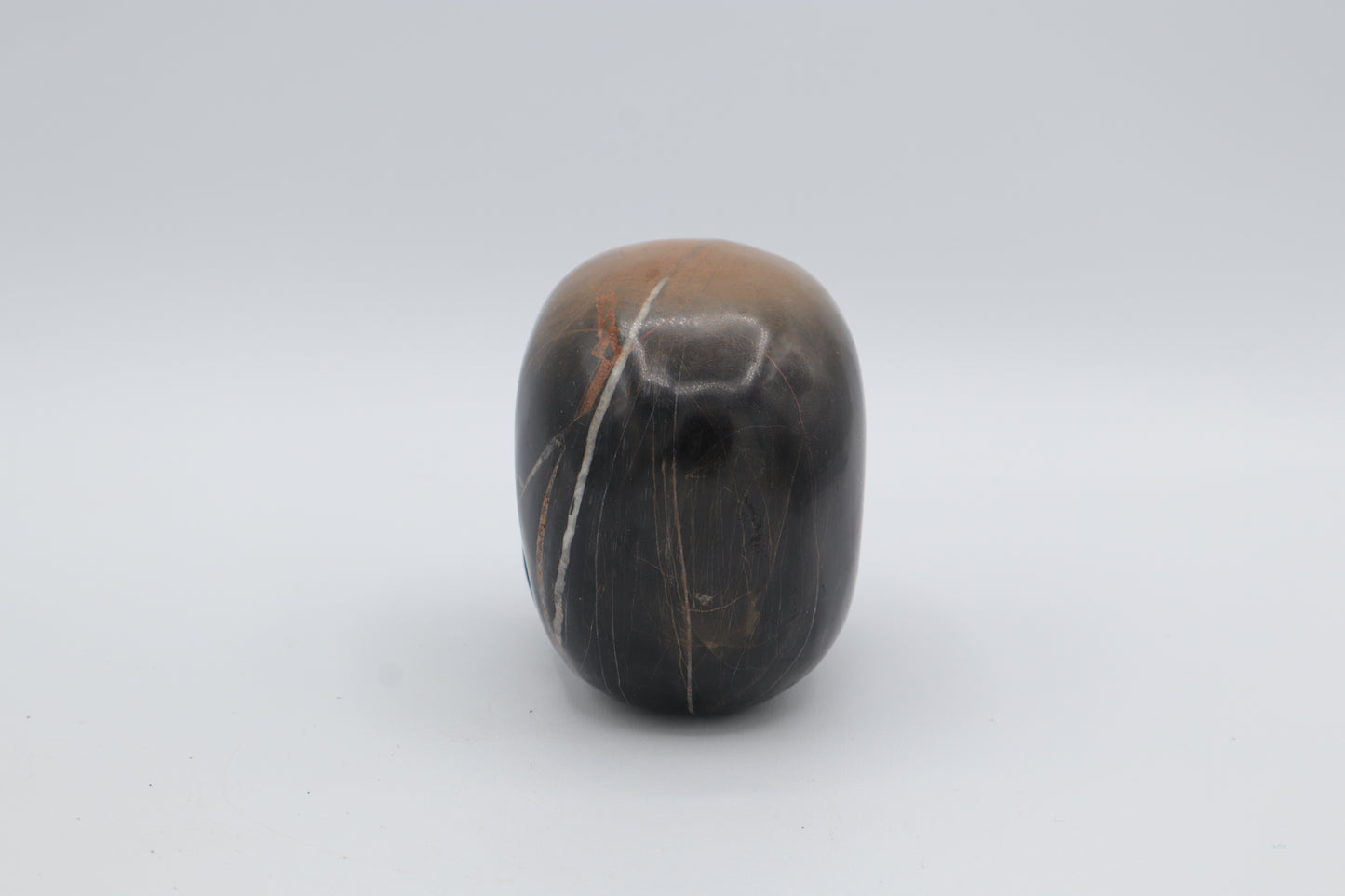 Black and Brown Jasper Skull Carving
