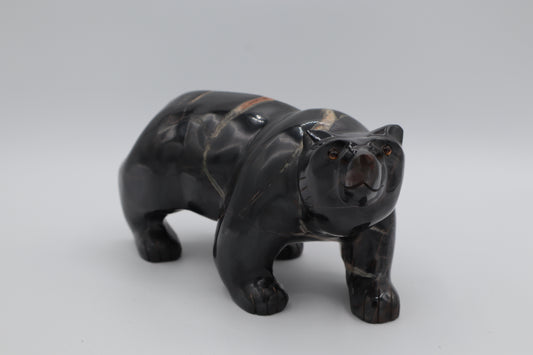 Septarian Bear Carving
