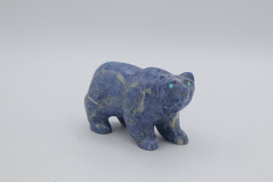 Sodalite Bear Carving