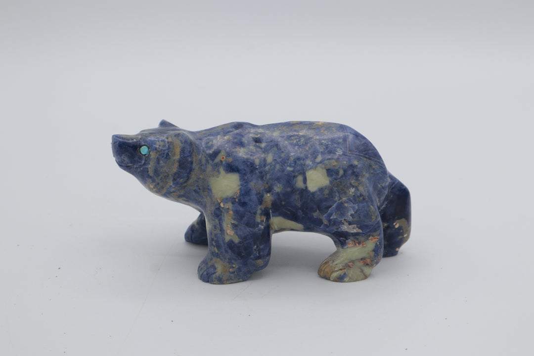 Sodalite Bear Carving