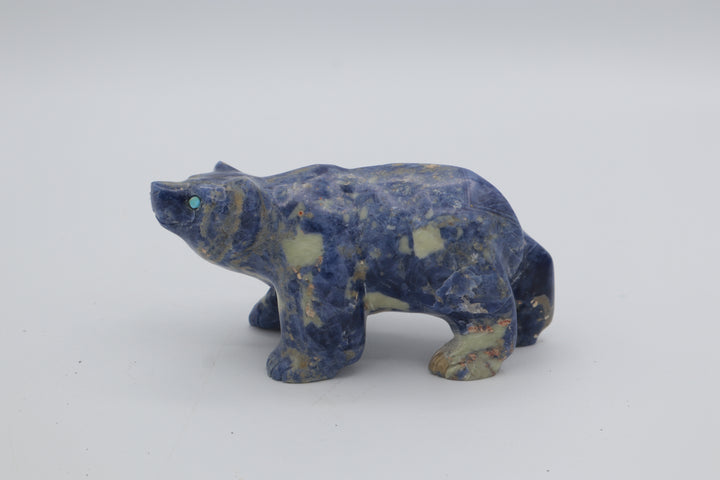 Sodalite Bear Carving