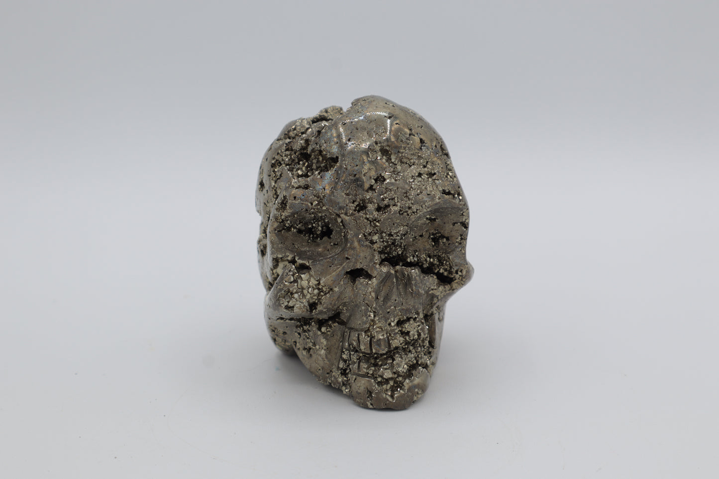Pyrite Skull Carving