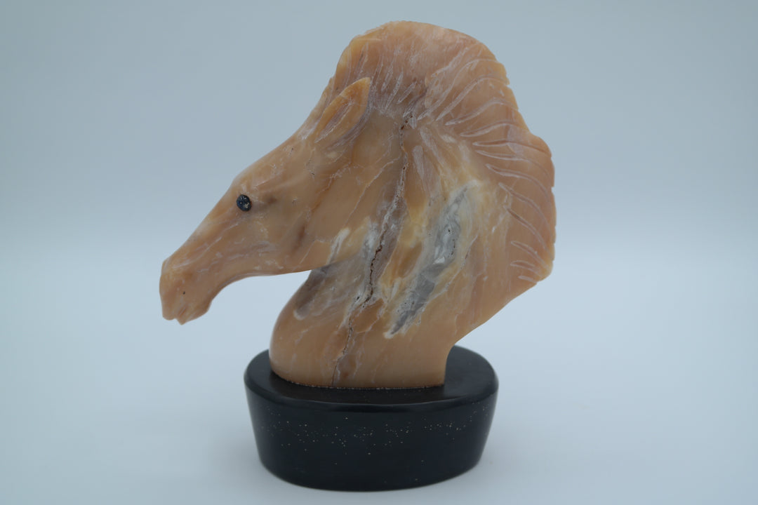 Candy Opal Horse Head Carving