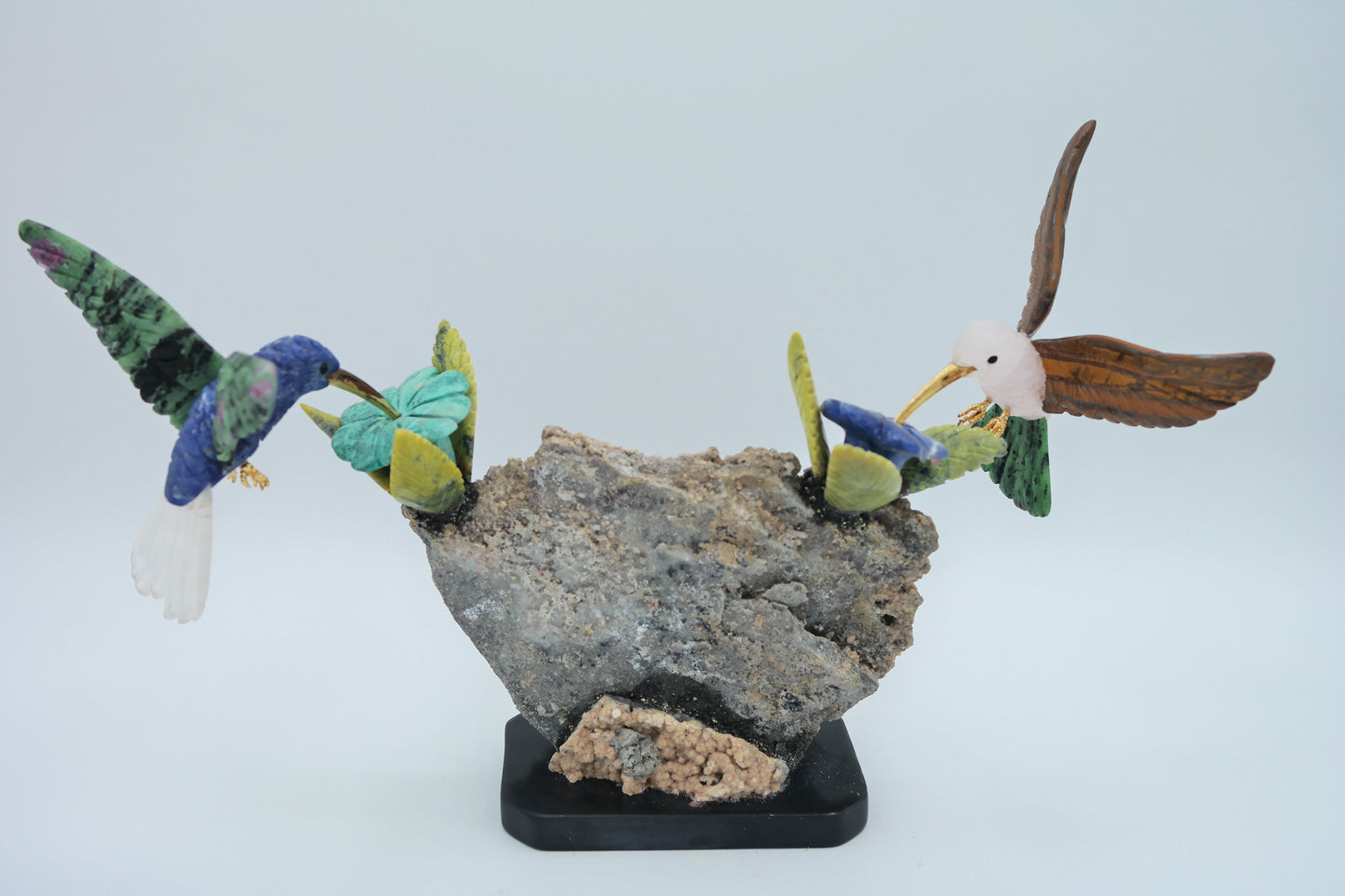 Hummingbirds Stone Carving