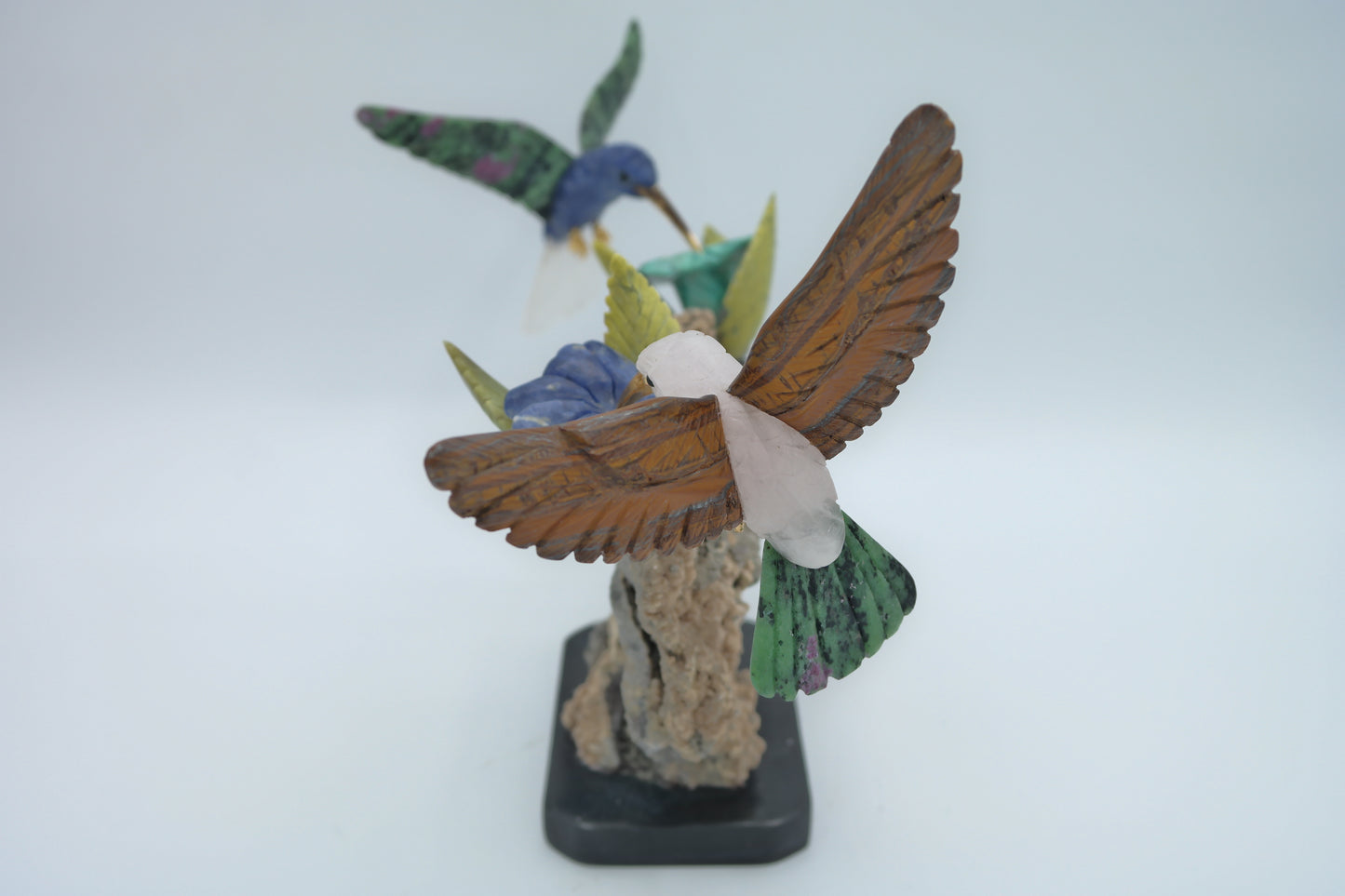 Hummingbirds Stone Carving