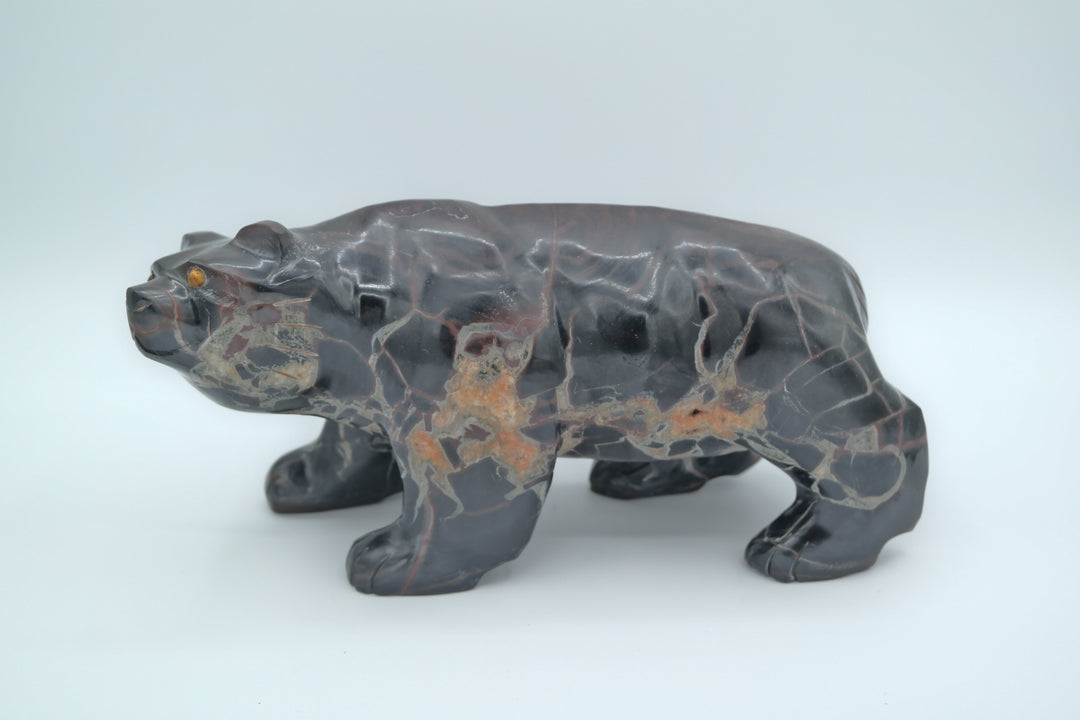 Septarian Bear Carving