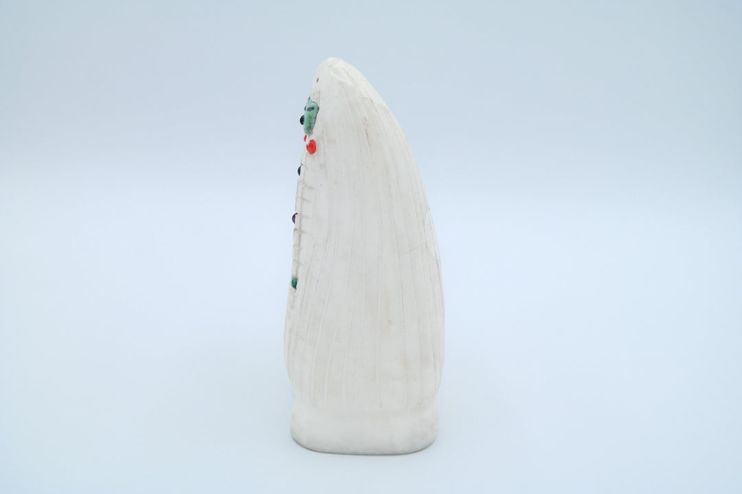 White Carrara Marble Corn Maiden Carving