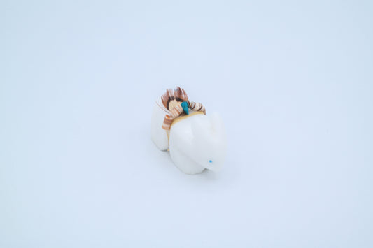 White Marble Small Rabbit Carving