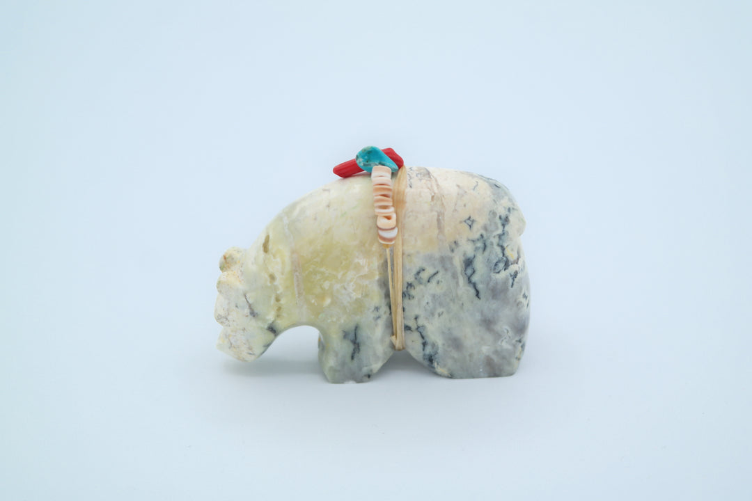 Serpentine Small Bear Carving