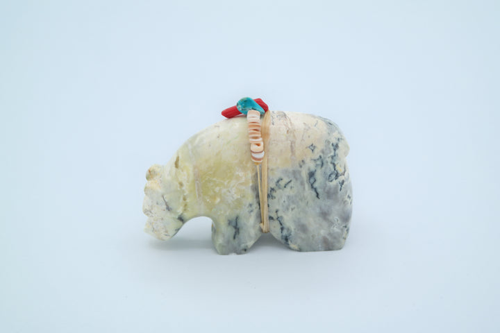 Serpentine Small Bear Carving
