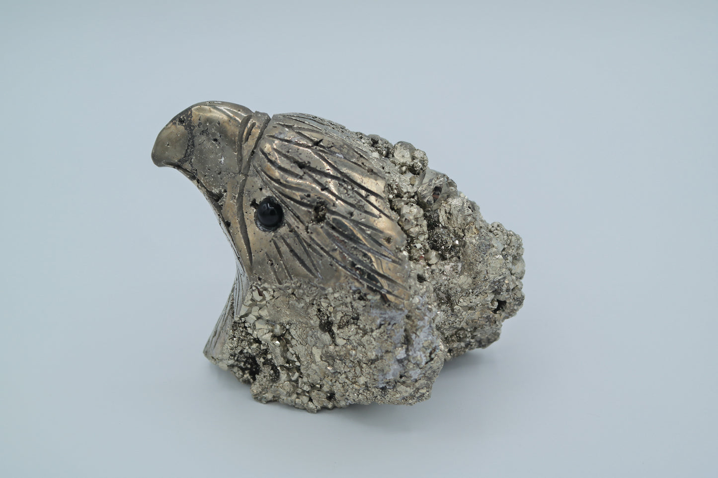 Pyrite Eagle Head Carving