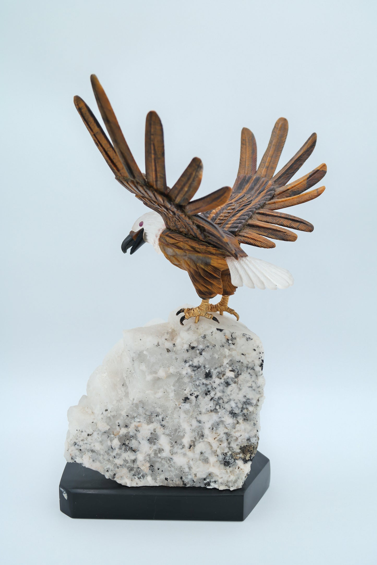 Tiger's Eye Eagle Carving