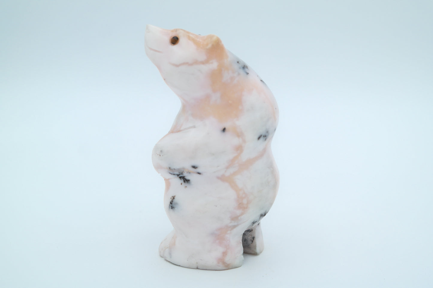 Pink Opal Bear Carving