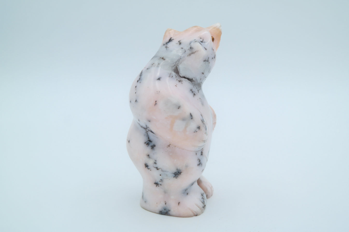 Pink Opal Bear Carving