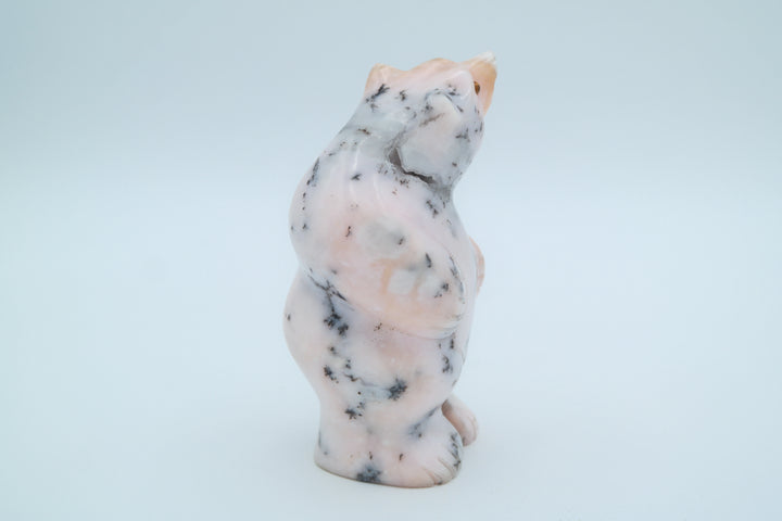 Pink Opal Bear Carving