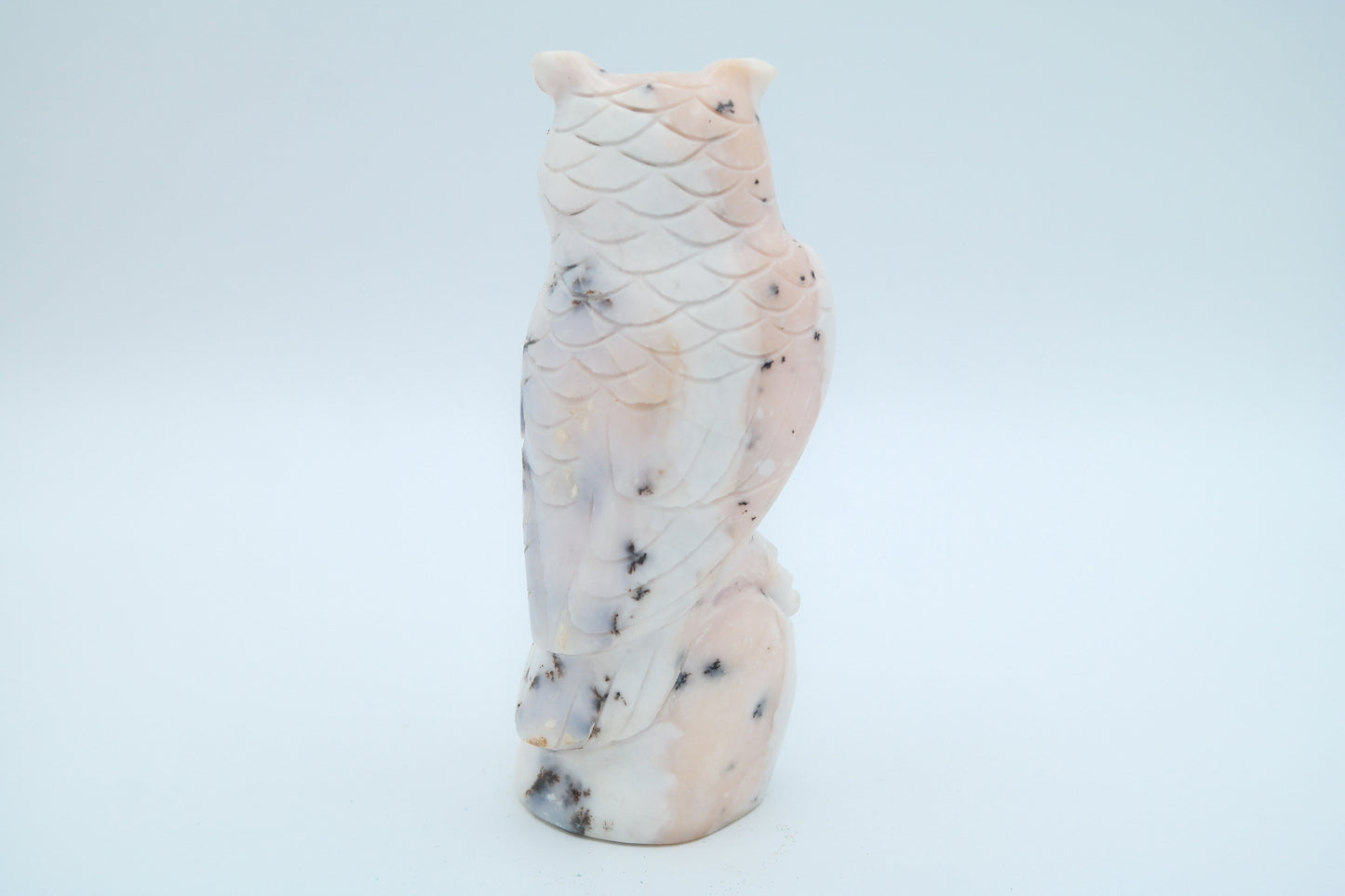Pink Opal Owl Carving