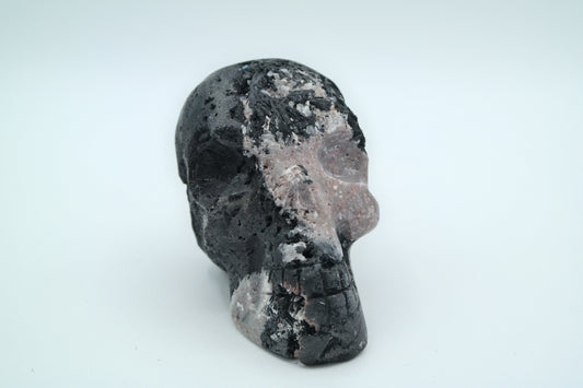 Black Tourmaline Skull Carving