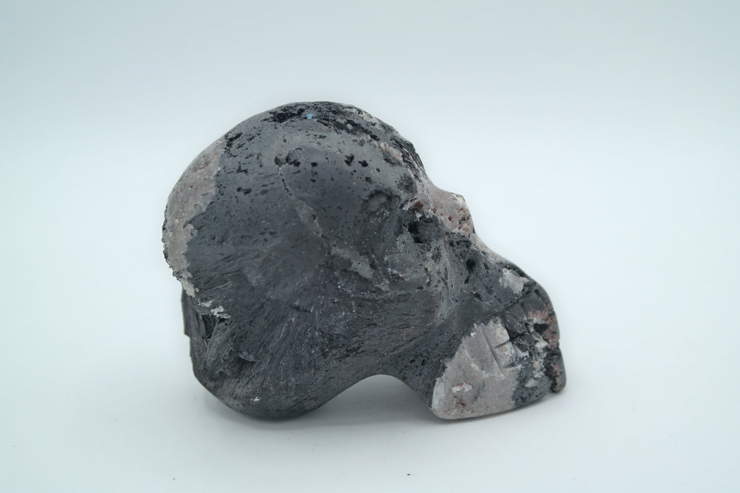 Black Tourmaline Skull Carving