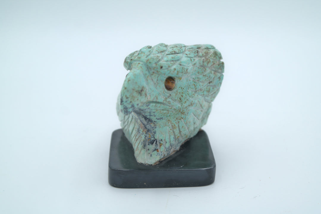 Turquoise Eagle Head Carving