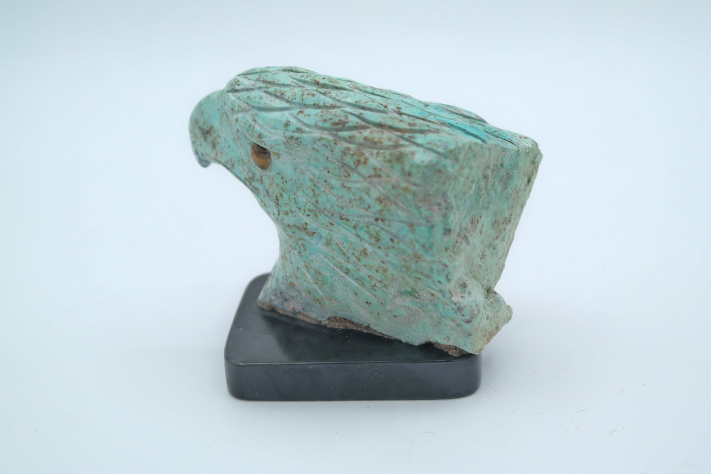 Turquoise Eagle Head Carving
