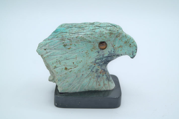 Turquoise Eagle Head Carving
