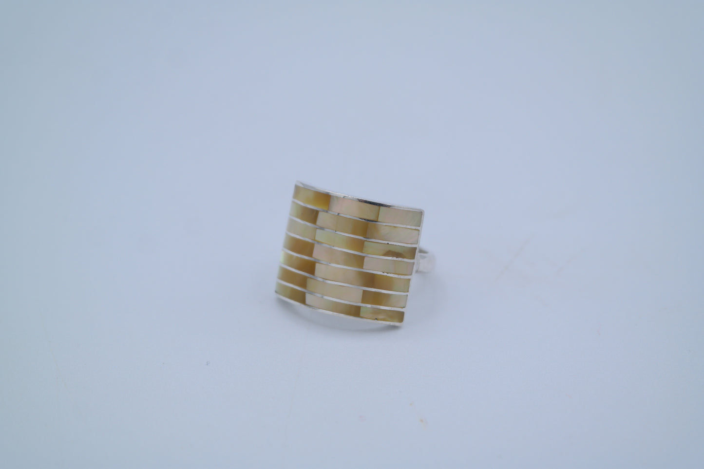 Stone and Shell Inlay Ring