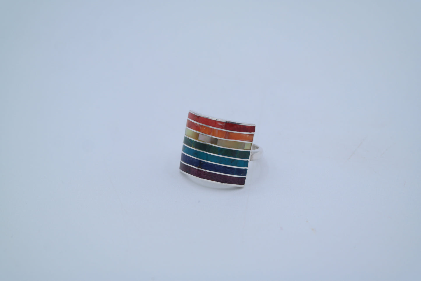 Stone and Shell Inlay Ring