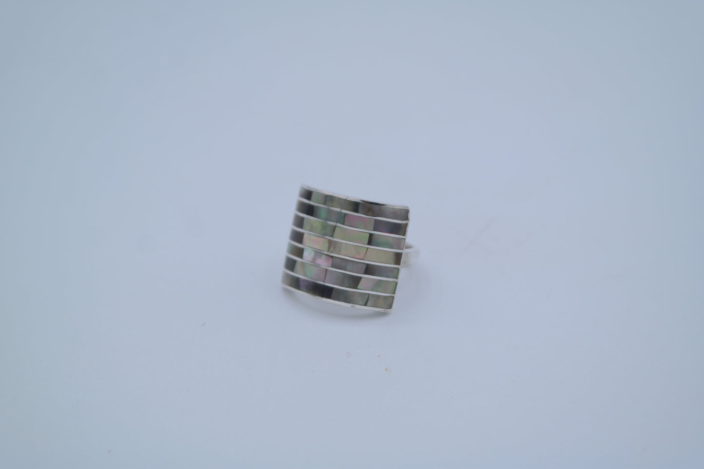 Stone and Shell Inlay Ring