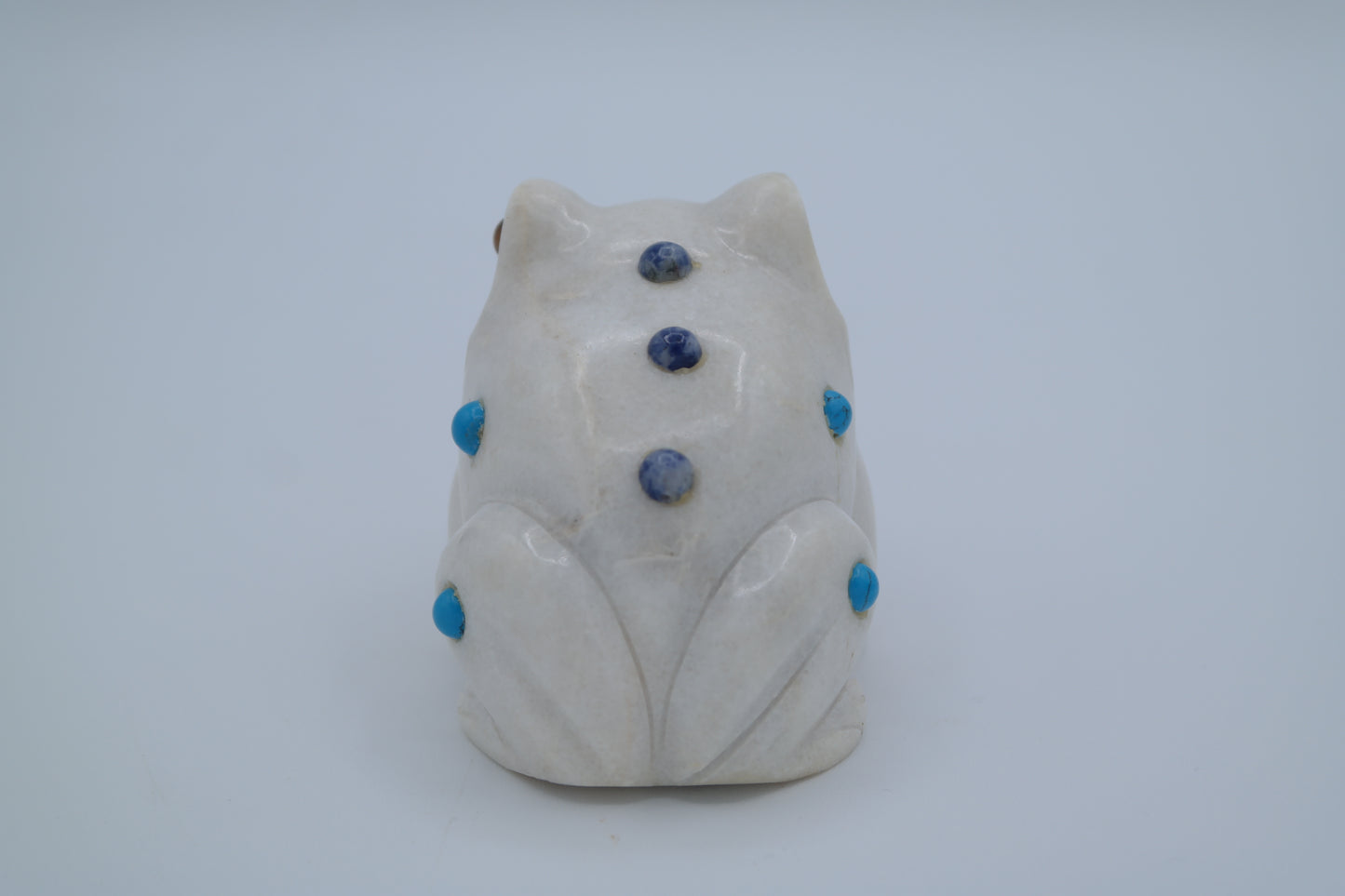 White Marble Frog Carving