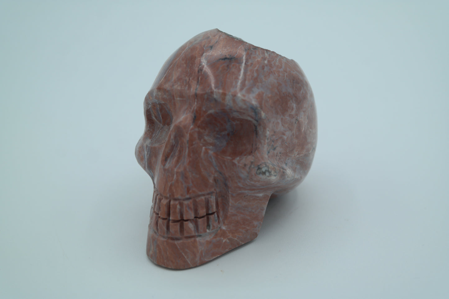 Pink Opal Skull Carving