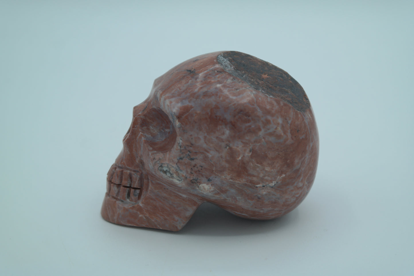 Pink Opal Skull Carving