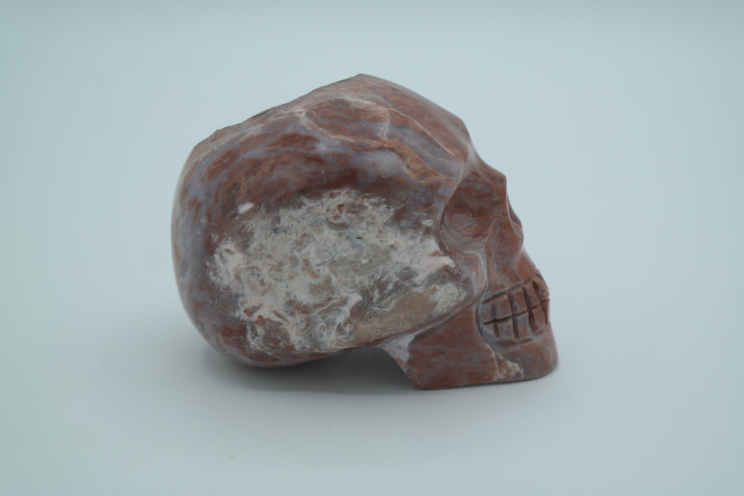Pink Opal Skull Carving