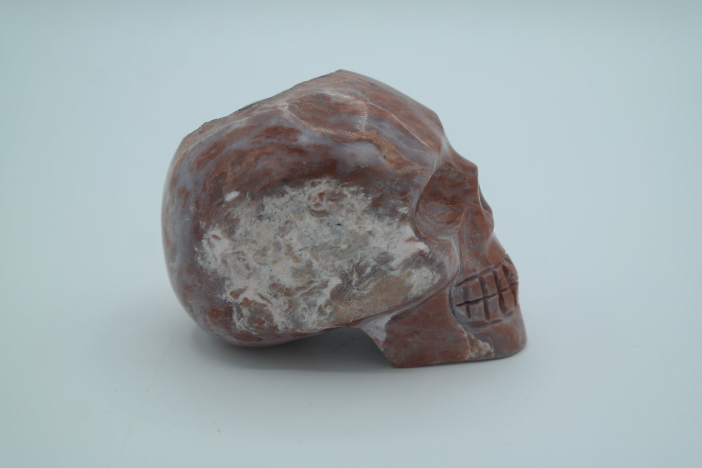 Pink Opal Skull Carving