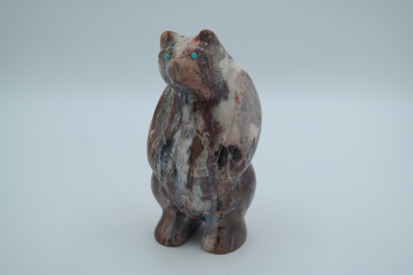 Pink Opal Bear Carving