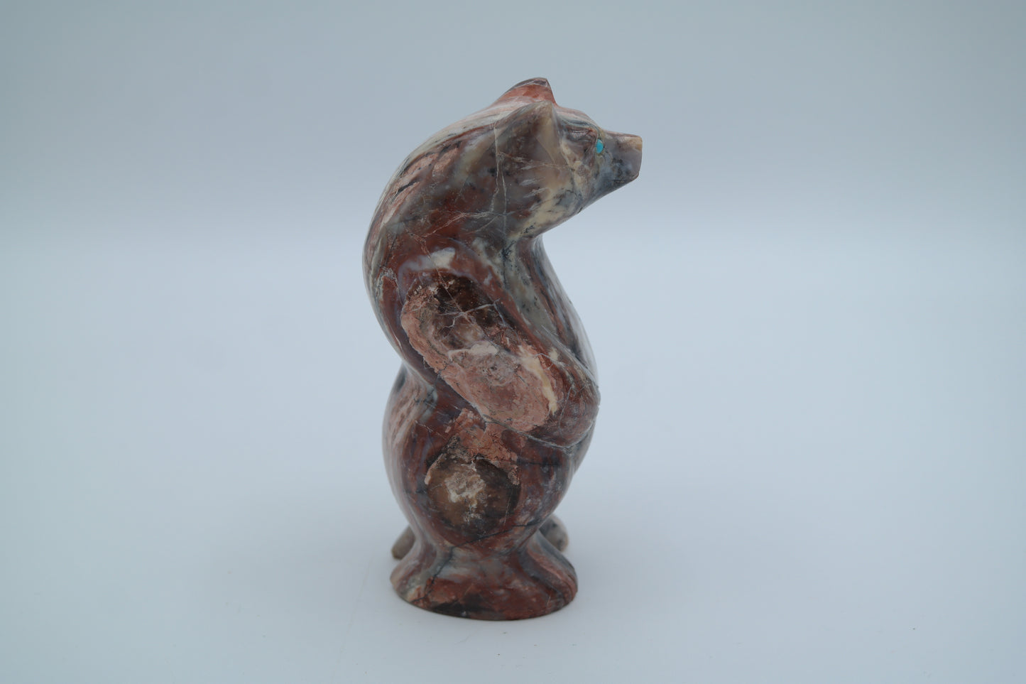 Pink Opal Bear Carving