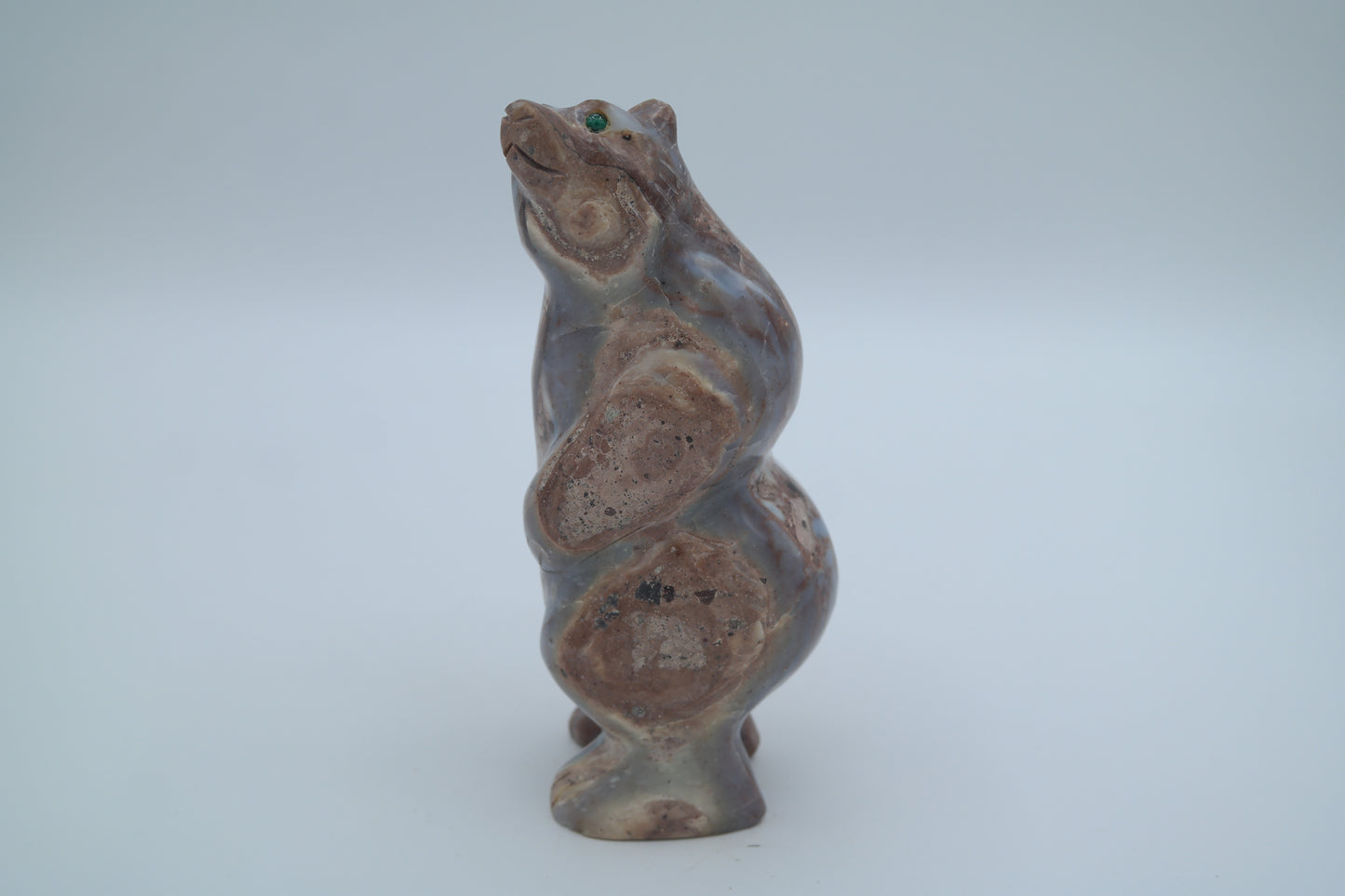 Pink Opal Bear Carving