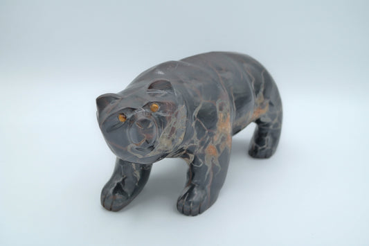 Big Septarian Bear Carving