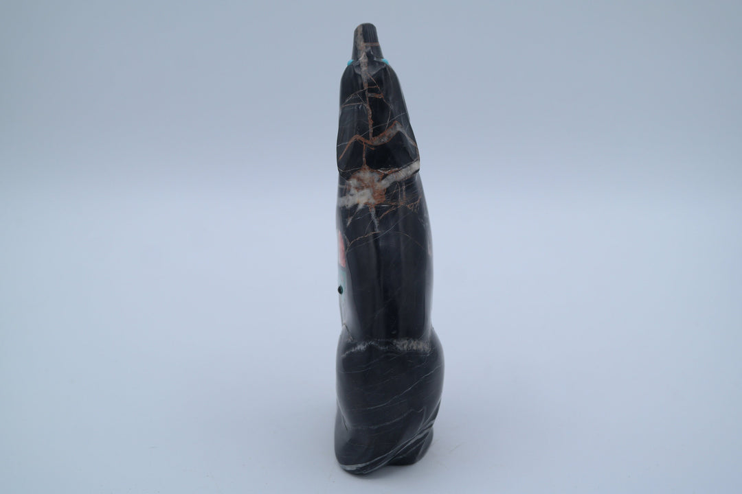Black Jasper Wolf Carving