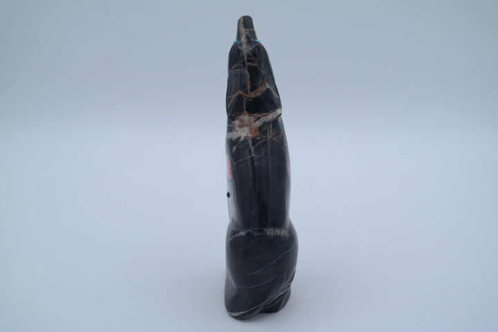 Black Jasper Wolf Carving