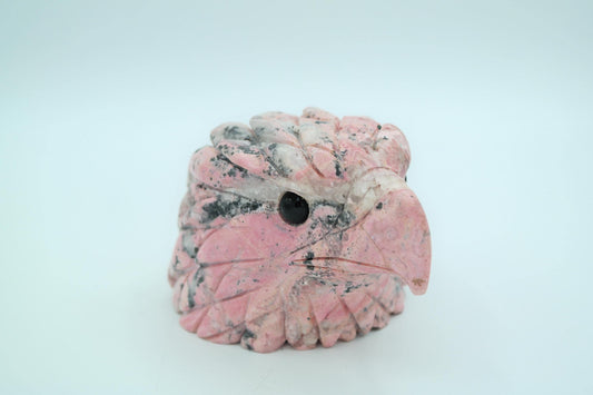 Rhodonite Eagle Head Carving