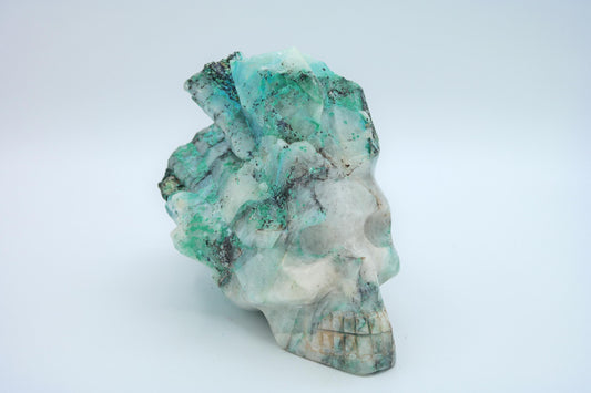 Fluorite Skull Carving